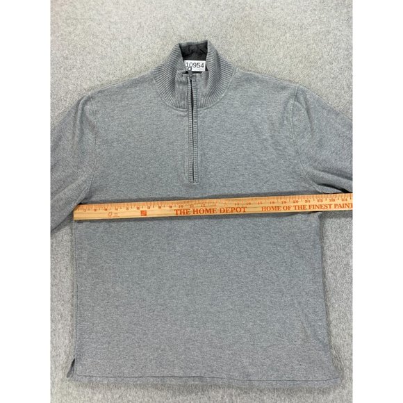 The North Face Cotton/Wool‎ Quarter Zip Pullover Sweater (Men's Large) Gray - Picture 8 of 13
